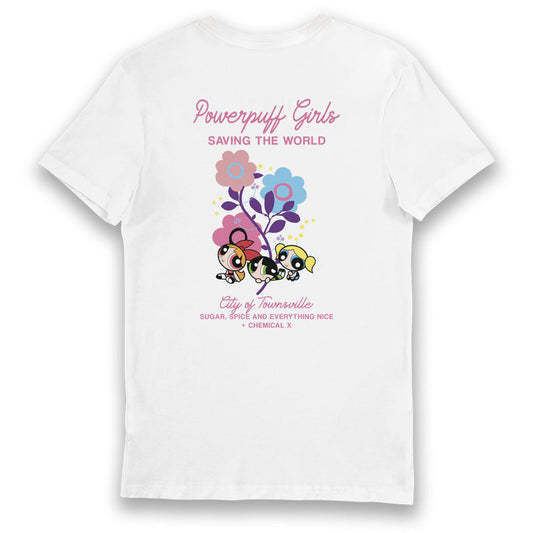 Powerpuff Girls Sugar, Sprice and Everything Nice Flower Adults T-Shirt