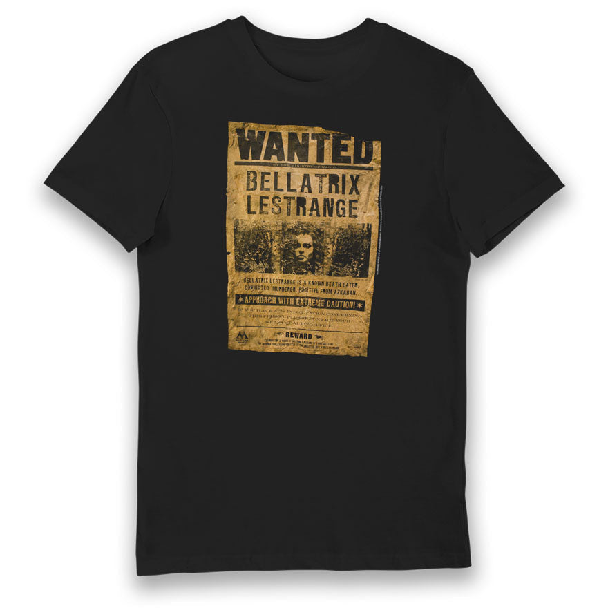 Harry Potter Bellatrix Lestrange Wanted Poster Adults T-Shirt