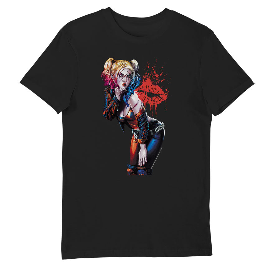 Harley Quinn Zombie Kiss Adults T-Shirt