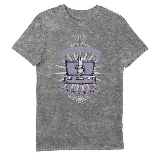 Fantastic Beasts Newt's Suitcase Eco Stonewash Adults T-Shirt
