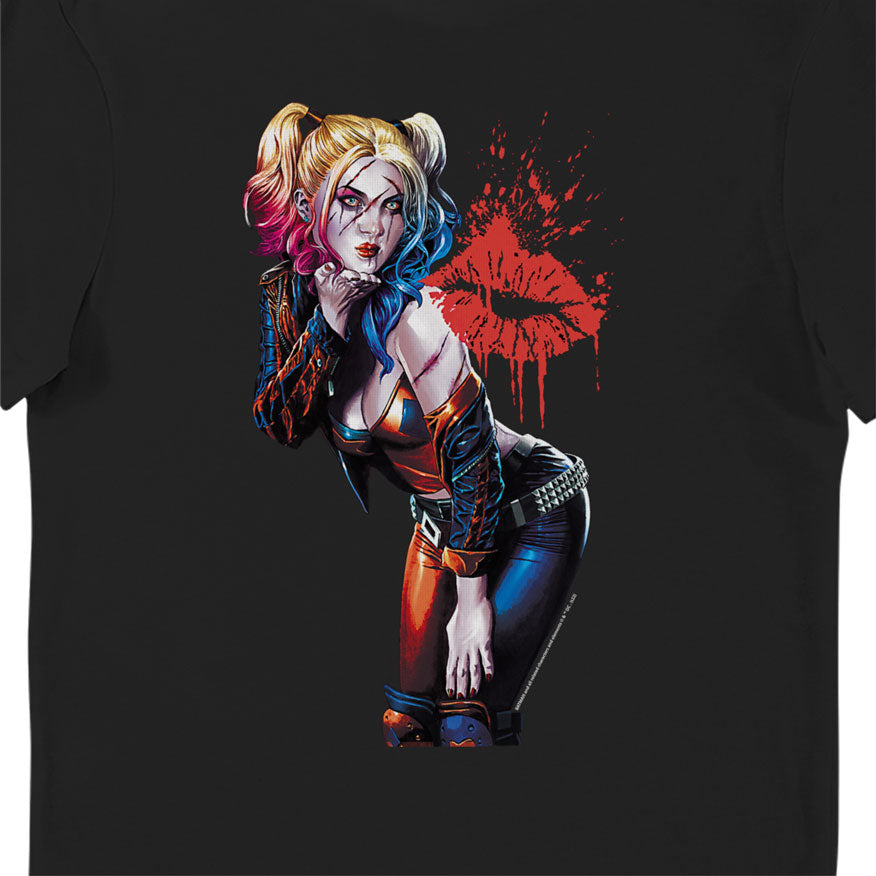 Harley Quinn Zombie Kiss Adults T-Shirt