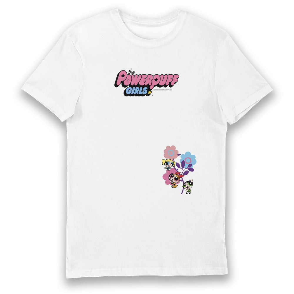 Powerpuff Girls Sugar, Sprice and Everything Nice Flower Adults T-Shirt