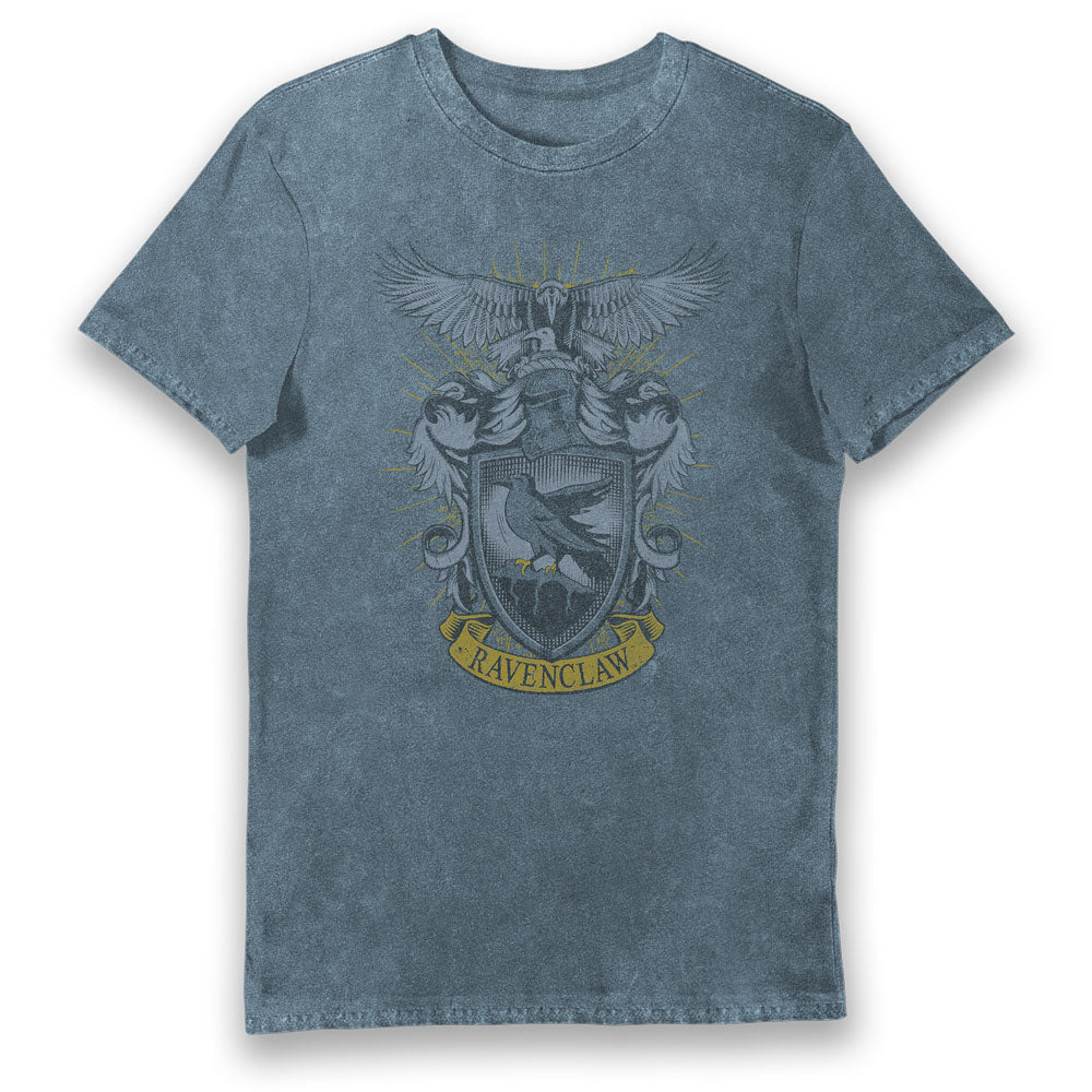 Harry Potter Ravenclaw House Crest Blue Vintage Style Adults T-Shirt