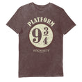 Load image into Gallery viewer, Harry Potter Platform 9 ¾ Hogwarts Express Vintage Style Red Adults T-Shirt
