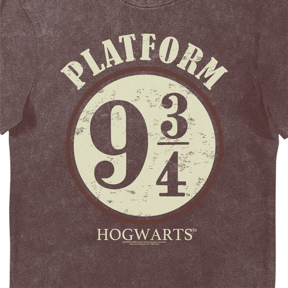 Harry Potter Platform 9 ¾ Hogwarts Express Vintage Style Red Adults T-Shirt