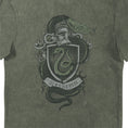Load image into Gallery viewer, Harry Potter Slytherin House Crest Green Vintage Style Adults T-Shirt
