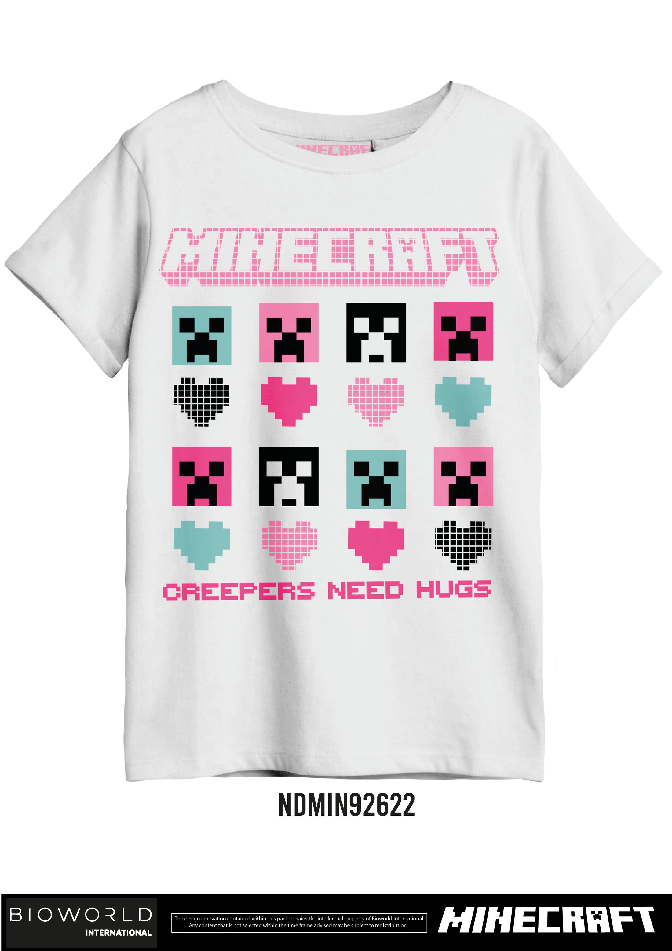 Minecraft Creepers Need Hugs White