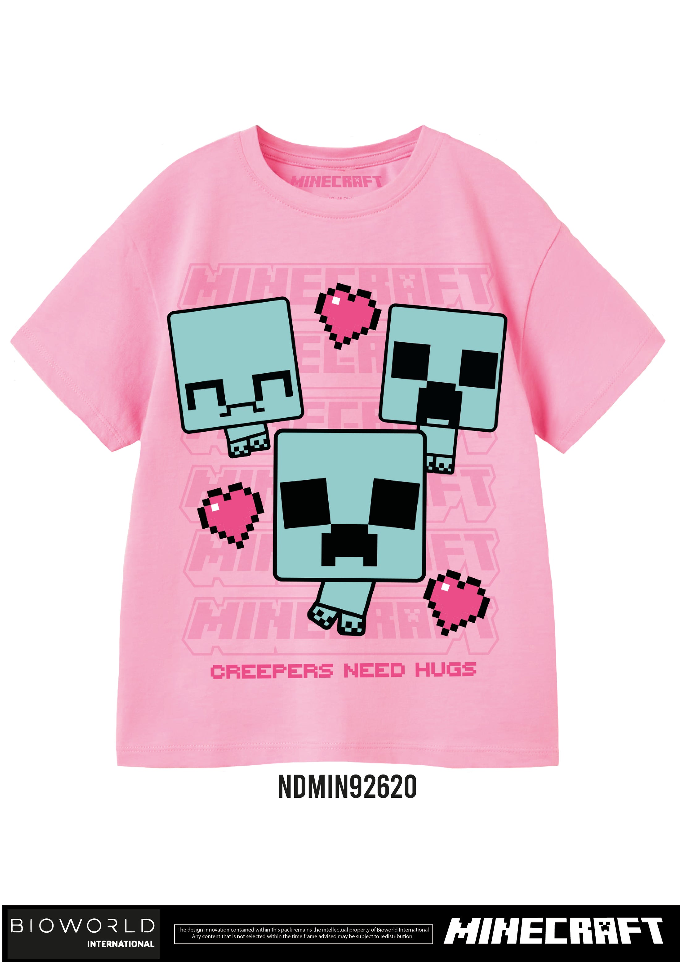 Minecraft Creepers Need Hugs Pink
